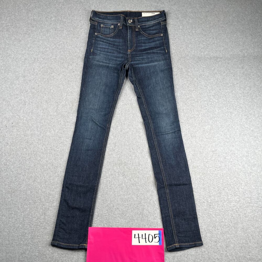 Rag & Bone Jeans Womens 25 Dark Wash Distresed 10 Inch Skinny Ladies *26